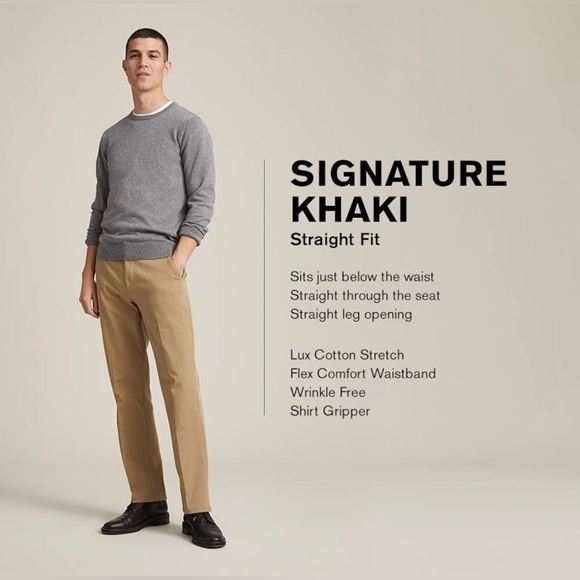 Dockers SZ 34 x 32 Classic Fit Pleated Gray Khaki Pants New - Picture 4 of 10